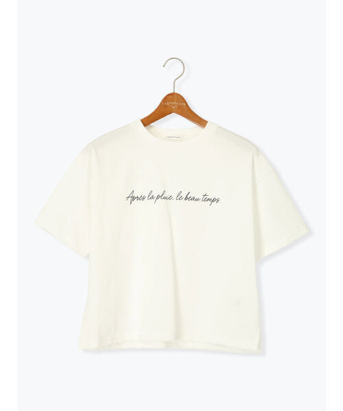ルノンキュール Lugnoncure 【接触冷感】筆記体ロゴプリントTシャツ （レッド） レッド