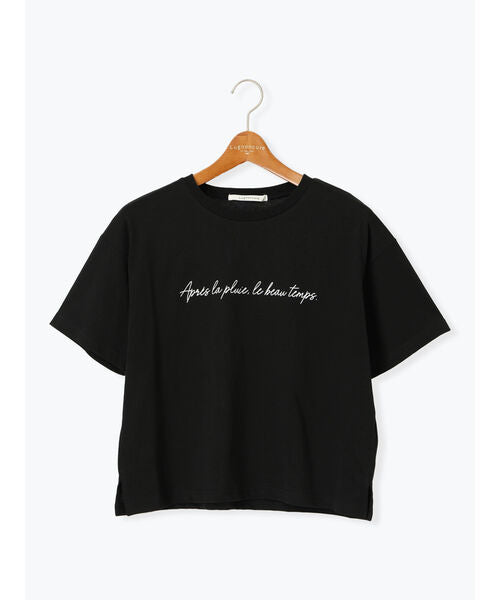 ルノンキュール Lugnoncure 【接触冷感】筆記体ロゴプリントTシャツ （レッド） レッド