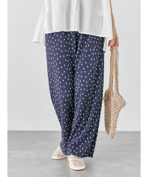 ルノンキュール Lugnoncure 【セルフカット】無地/柄アソートプリーツパンツ （ブルー） ブルー