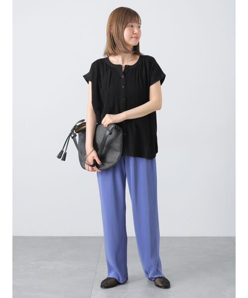 ルノンキュール Lugnoncure 【セルフカット】無地/柄アソートプリーツパンツ （ブルー） ブルー