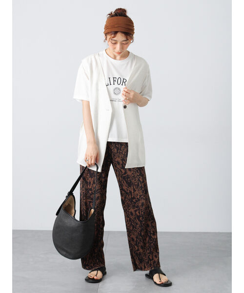 ルノンキュール Lugnoncure 【セルフカット】無地/柄アソートプリーツパンツ （ブルー） ブルー