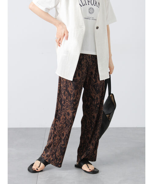 ルノンキュール Lugnoncure 【セルフカット】無地/柄アソートプリーツパンツ （ブルー） ブルー