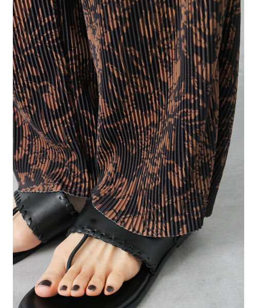 ルノンキュール Lugnoncure 【セルフカット】無地/柄アソートプリーツパンツ （ブルー） ブルー