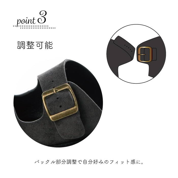 ル ソン Le son ダブルベルトプラットフォームサンダル （ブラック） ブラック