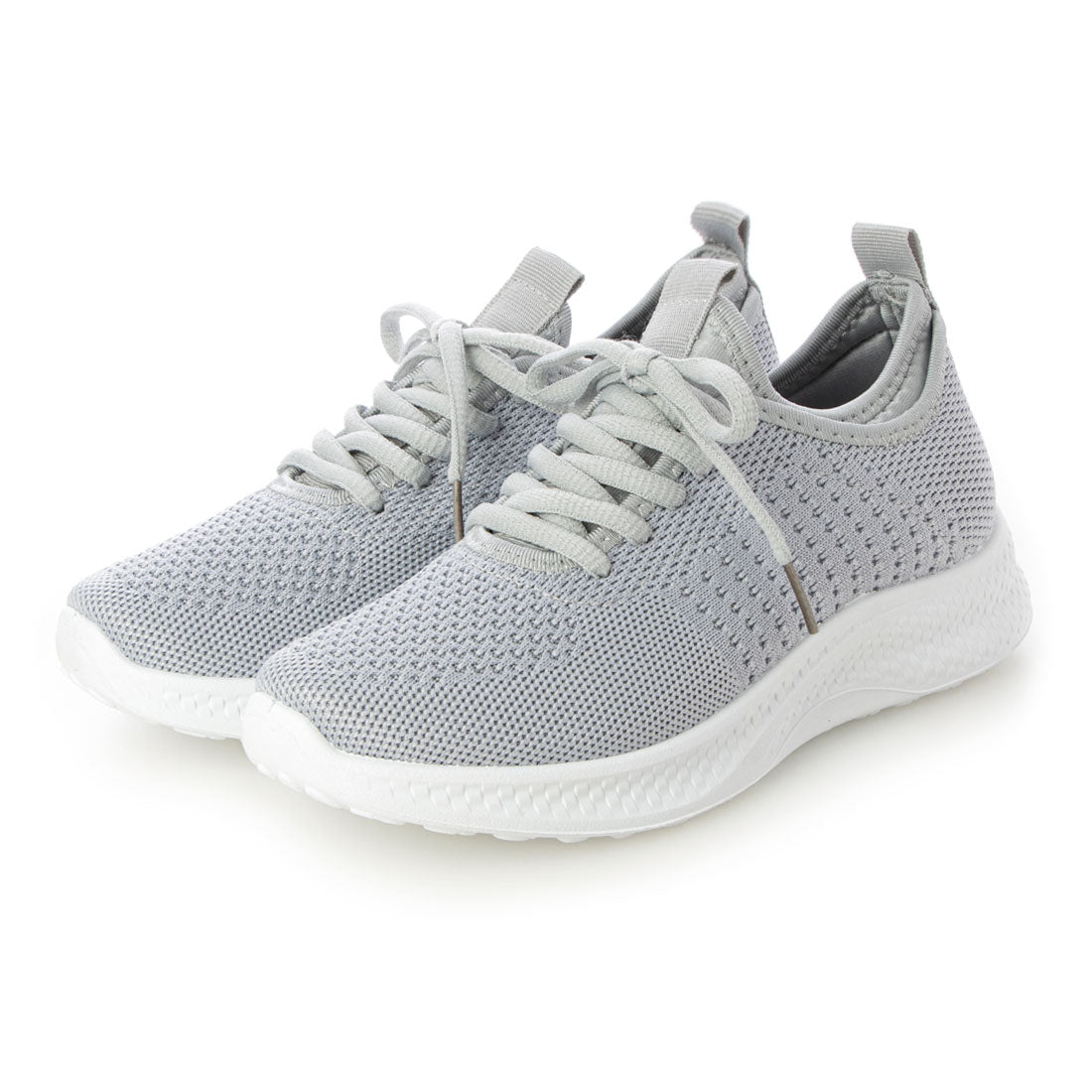 アドット adottona 【軽量】メッシュシンプルレースアップスニーカー （GRY） GRY