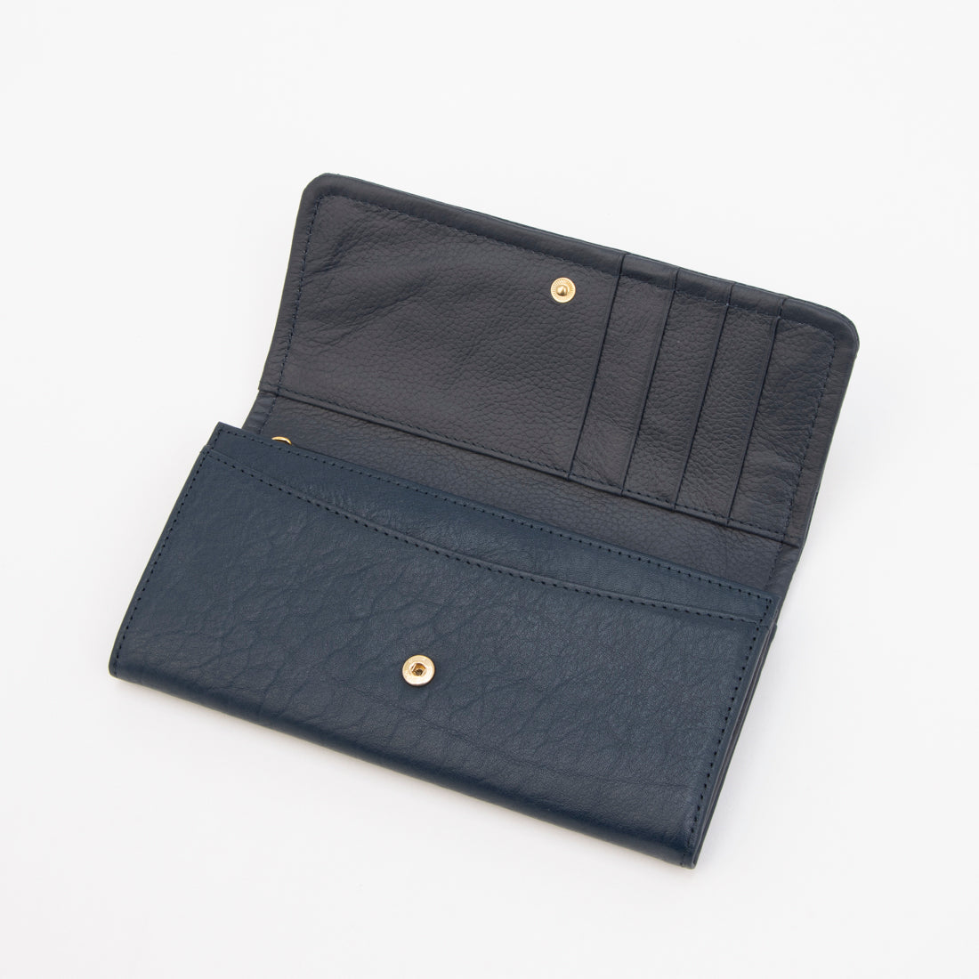 レコンニ Les.conni 本革 フラップ 長財布（ネイビー） ネイビー