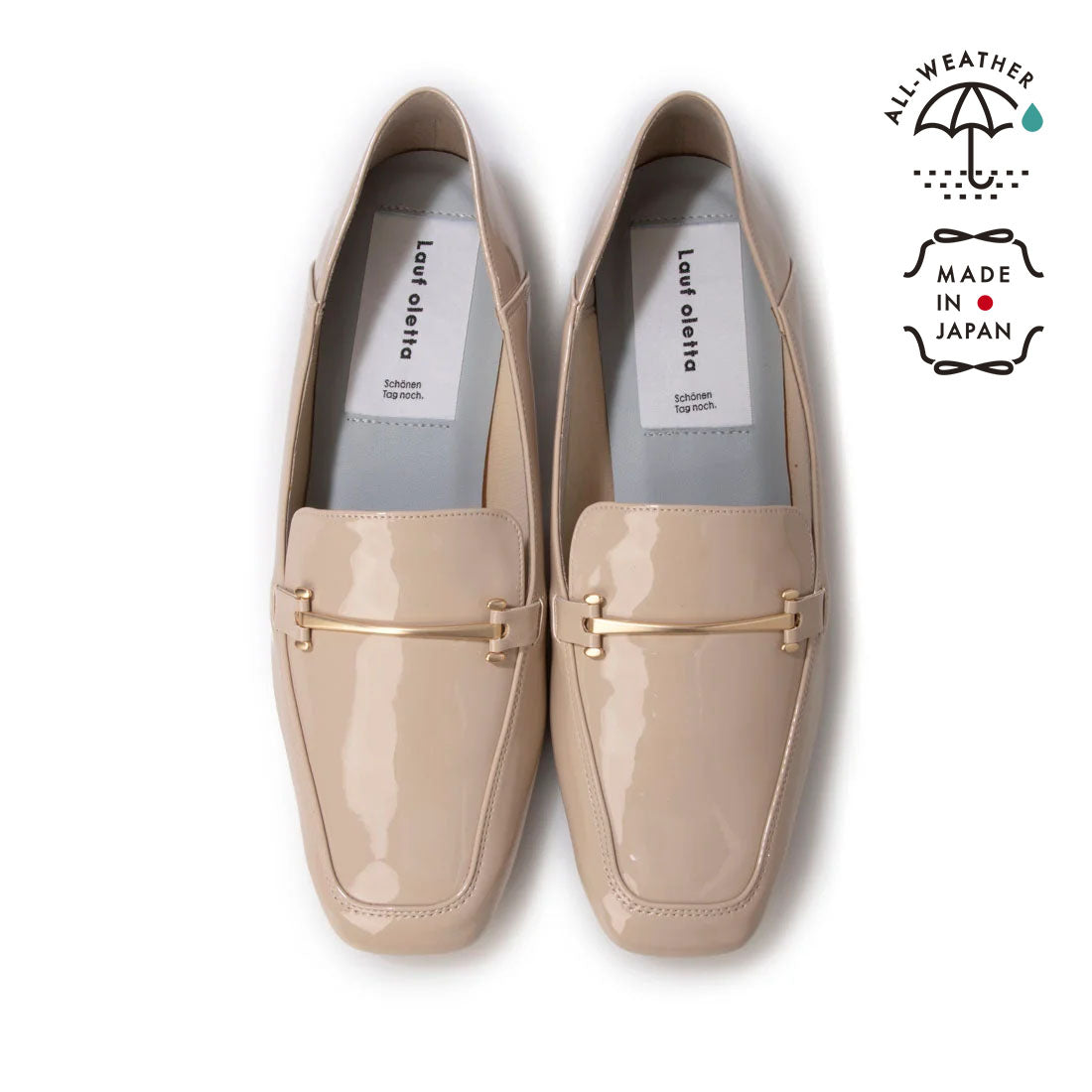 ラフオレッタ Lauf oletta 【レイン対応】ソフトバブーシュローファー ALL-WEATHER(LRH107) （BEIGE-E） BEIGE-E