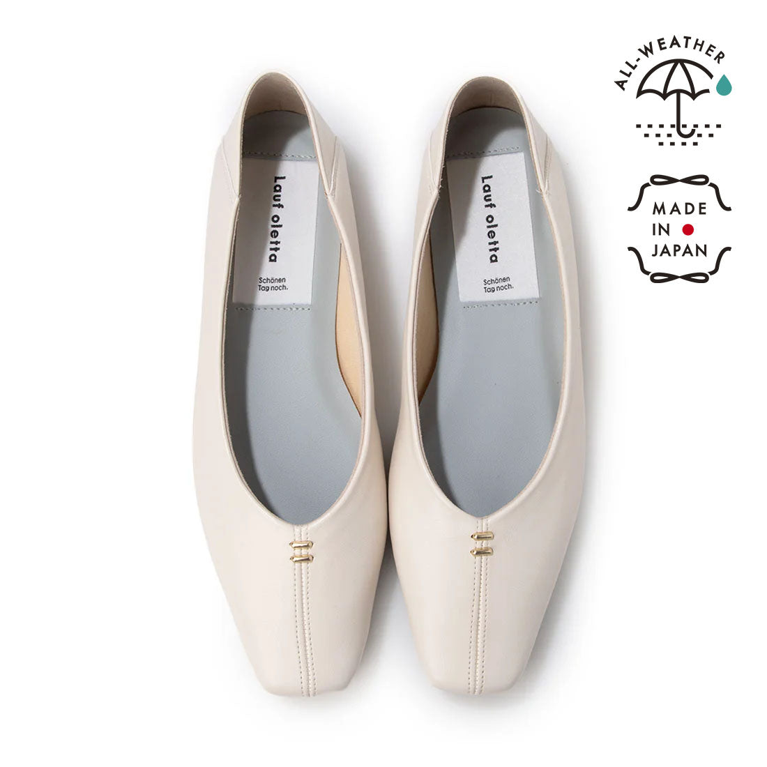 ラフオレッタ Lauf oletta 【レイン対応】ソフトVカットバブーシュ ALL-WEATHER(LRH103) （IVORY） IVORY