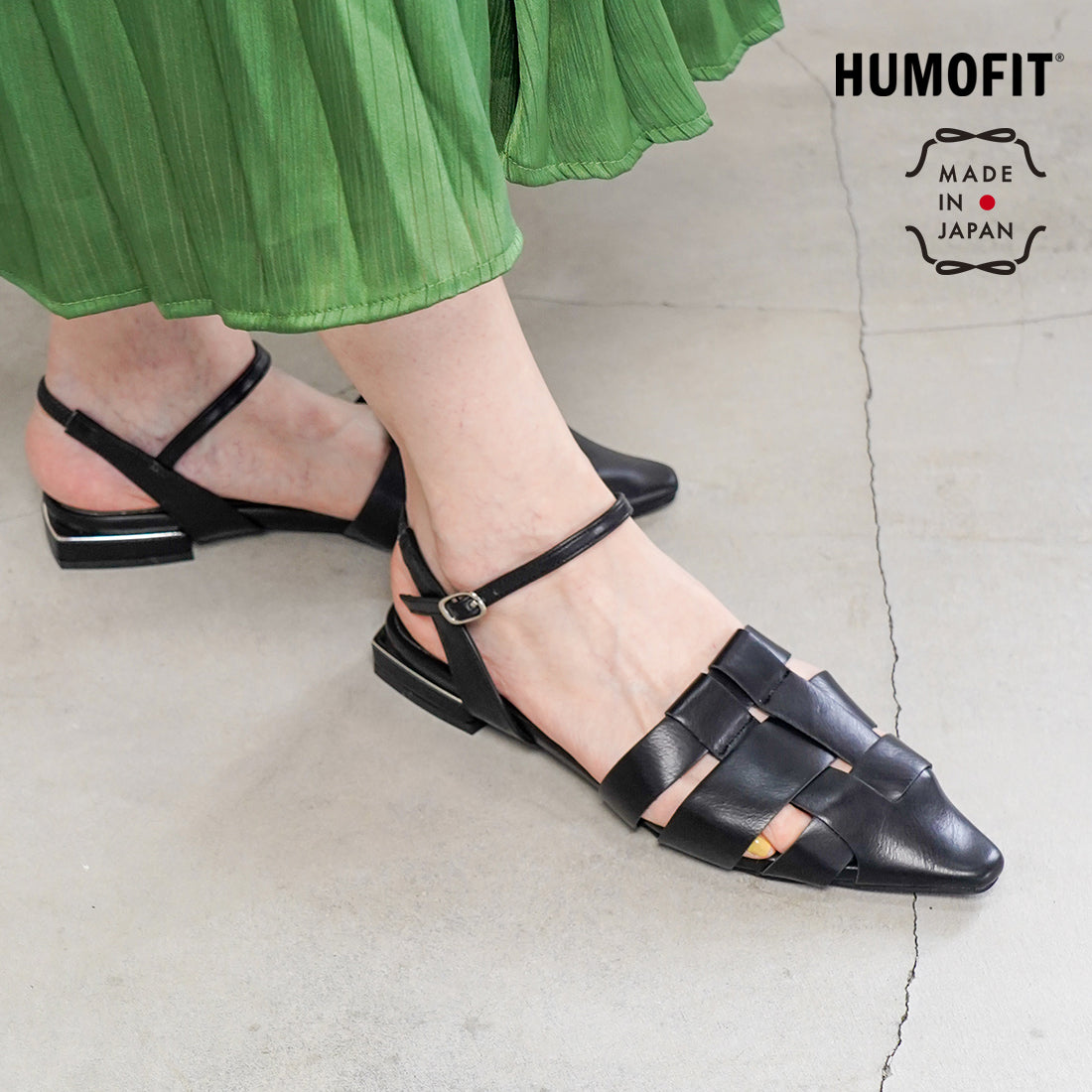 ラフオレッタ Lauf oletta グルカバックストラップパンプス(LH123) （BLACK） BLACK