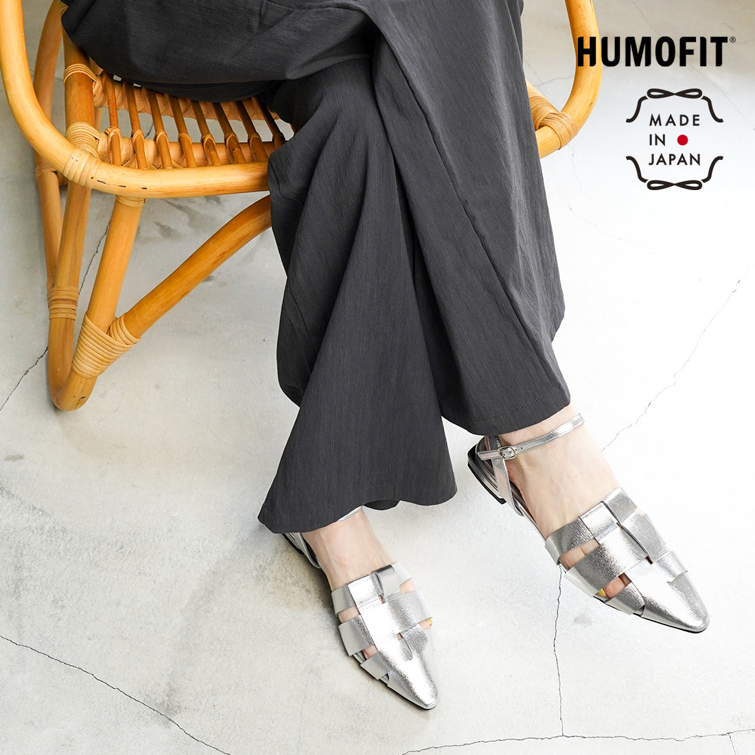 ラフオレッタ Lauf oletta グルカバックストラップパンプス(LH123) （SILVER） SILVER