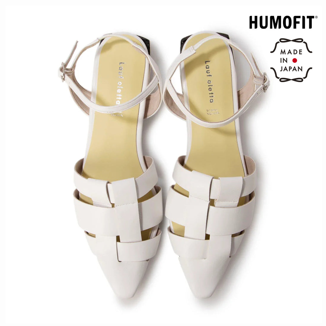 ラフオレッタ Lauf oletta グルカバックストラップパンプス(LH123) （WHITE） WHITE