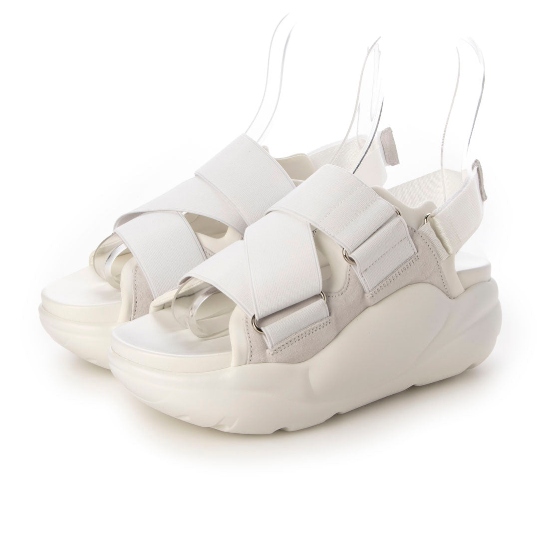 エルビーエヴァンズ L.B.Evans Julia 厚底サンダル （White） White