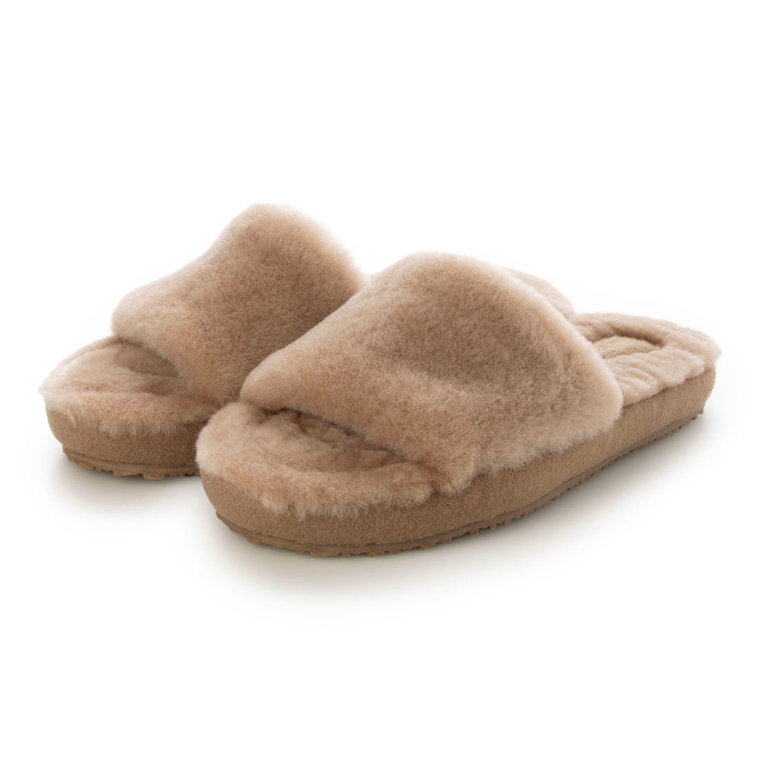 エルビーエヴァンズ L.B.Evans June もこもこ前開きシューズ （camel） camel