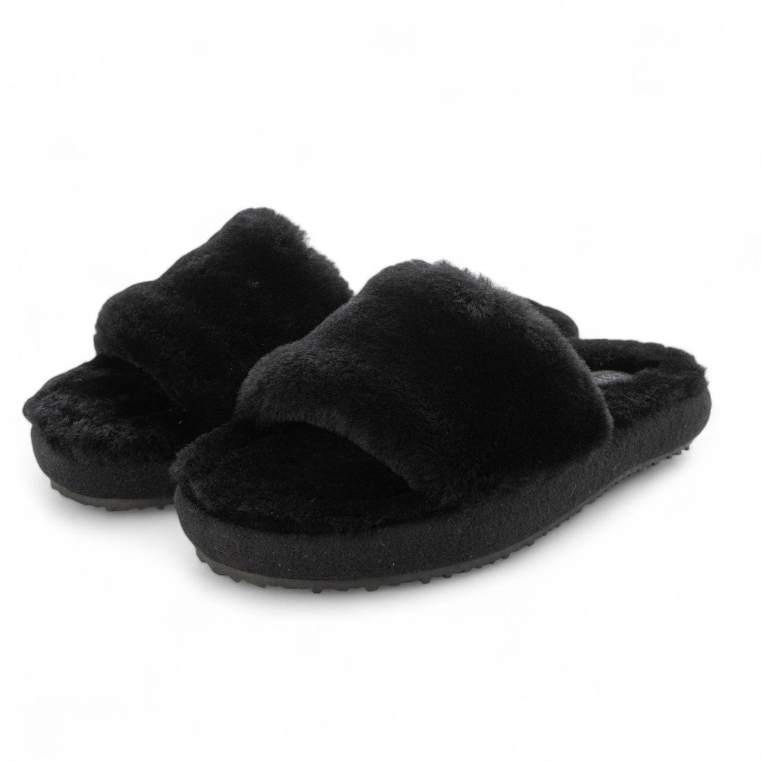 エルビーエヴァンズ L.B.Evans June もこもこ前開きシューズ （Black） Black