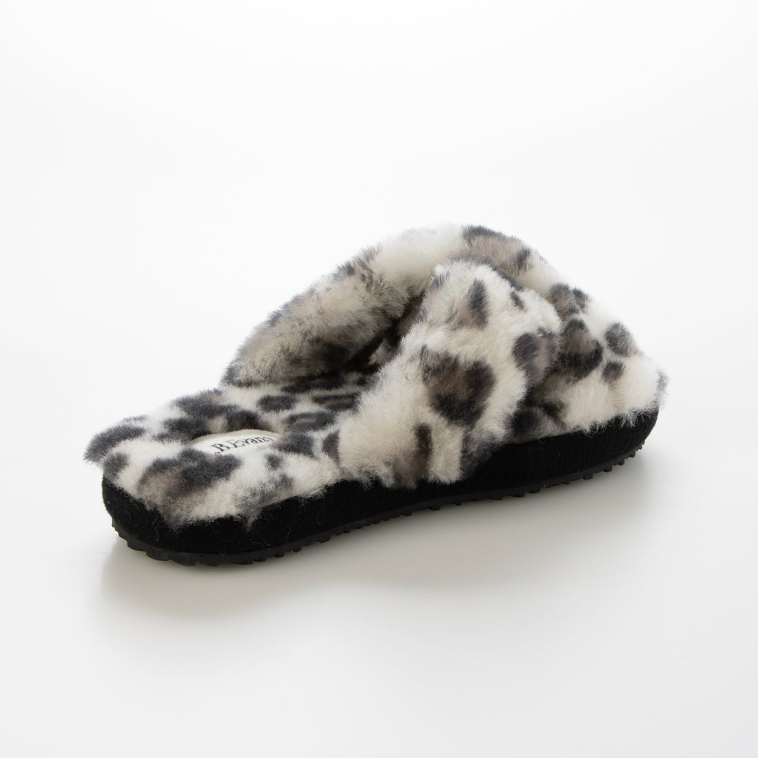 エルビーエヴァンズ L.B.Evans Abby もこもこ前開きクロスベルトシューズ （Leopard） Leopard