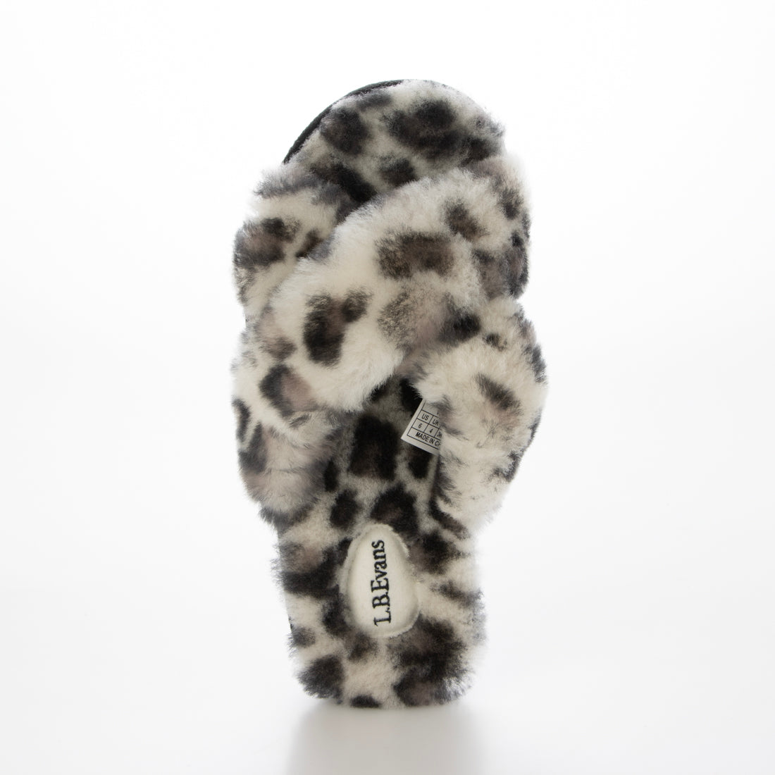 エルビーエヴァンズ L.B.Evans Abby もこもこ前開きクロスベルトシューズ （Leopard） Leopard