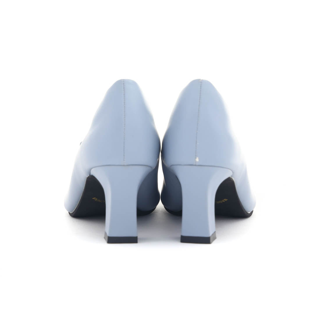 レナ Lena レディース パンプス バックルパンプス チャンキーヒール 6.5cmヒール スクエアトゥ 歩きやすい 6519 （ブルー） ブルー