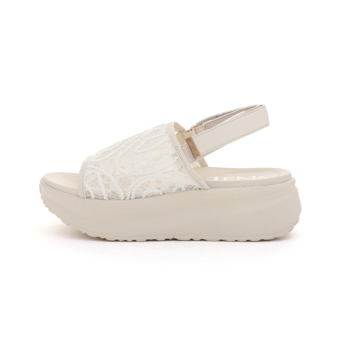 レナ Lena レディース サンダル 厚底 シアーレース ダッド スポサン バックバンド 厚底サンダル 歩きやすい 55105 （アイボリー） アイボリー