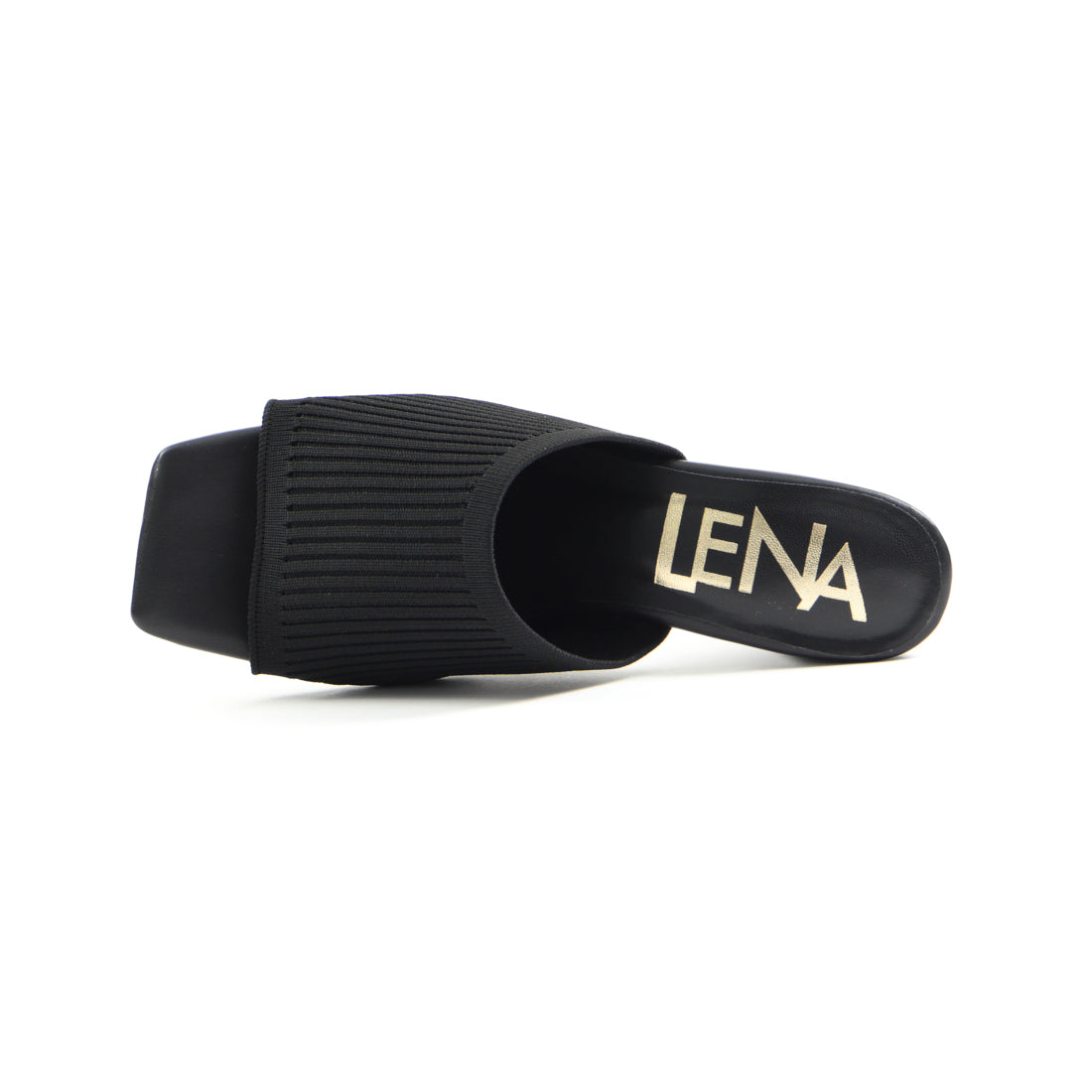 レナ Lena レディース サンダル スクエアトゥ ミュールサンダル キレイめ エレガント 痛くない 歩きやすい 65021 （ブラック） ブラック