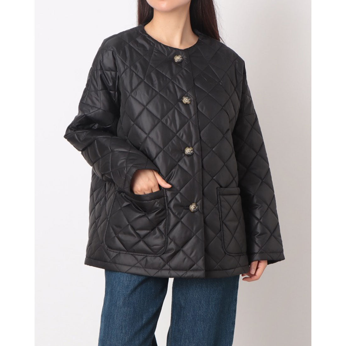 ルミノア Le Minor Vent d’ouest リバティ 中綿コート （BLACK） BLACK