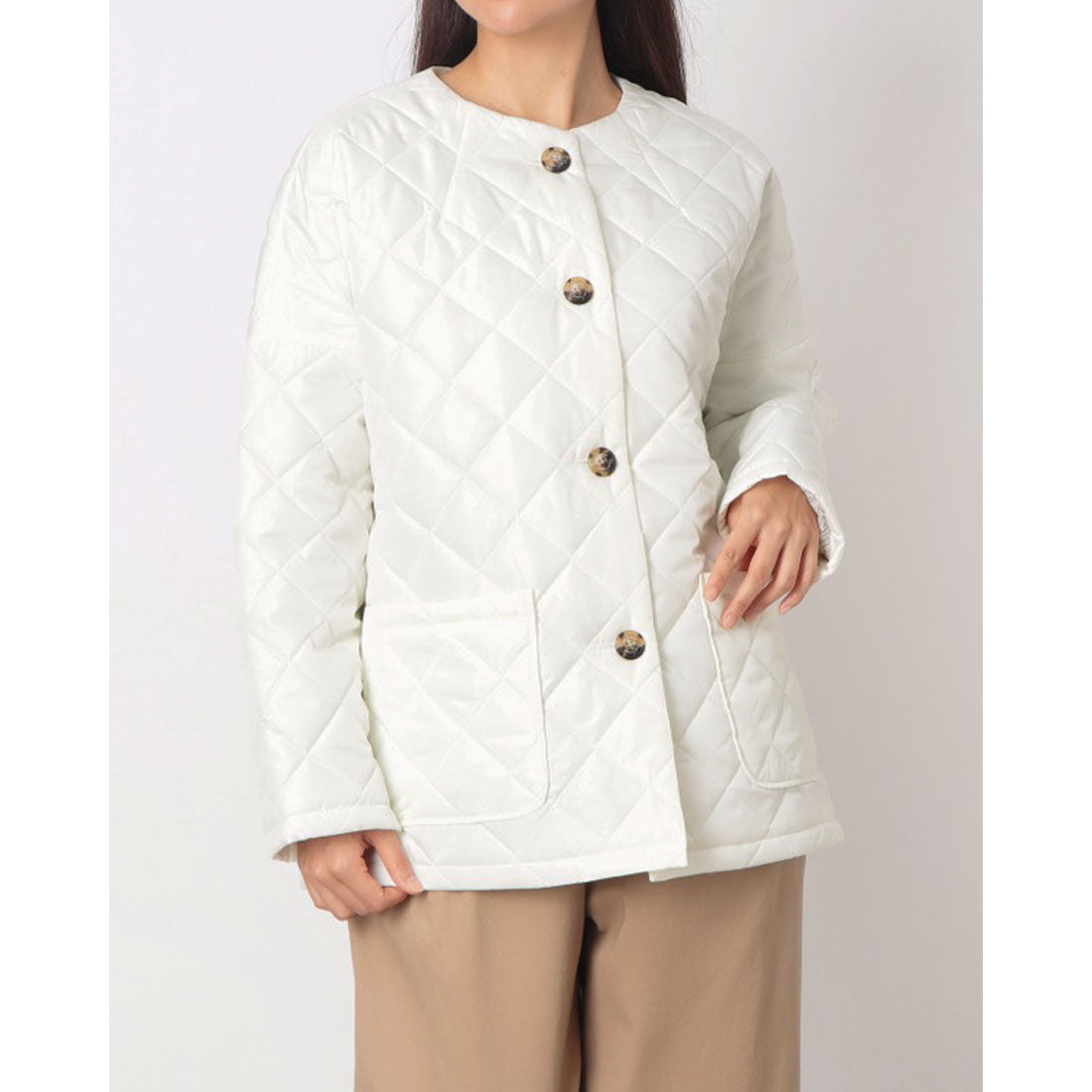 ルミノア Le Minor Vent d’ouest リバティ 中綿コート （WHITE） WHITE
