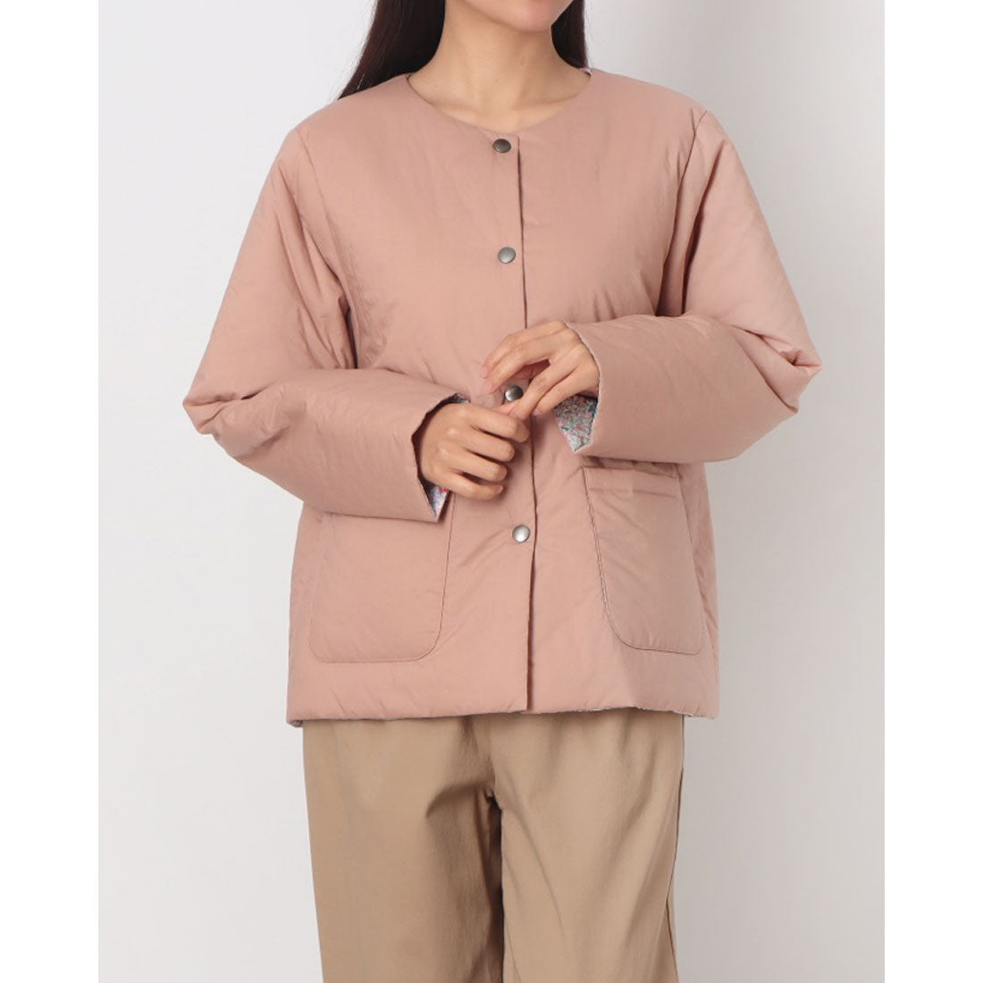 ルミノア Le Minor Vent d’ouest リバティ 中綿コート （PINK） PINK