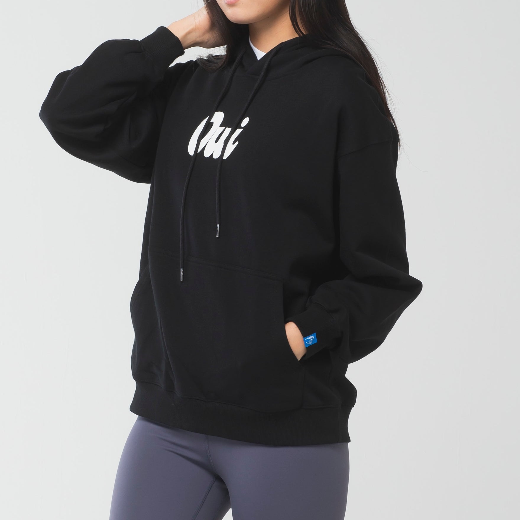 ロングライフアンドハピネス Longlife & Happiness Oui コットン オーバーサイズ フーディー （BLACK） BLACK
