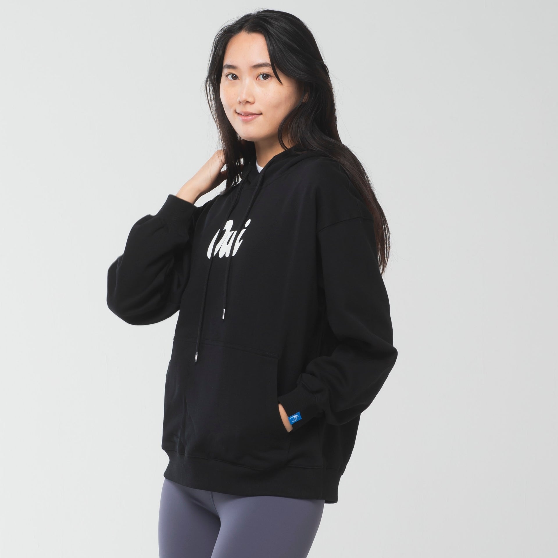 ロングライフアンドハピネス Longlife & Happiness Oui コットン オーバーサイズ フーディー （BLACK） BLACK