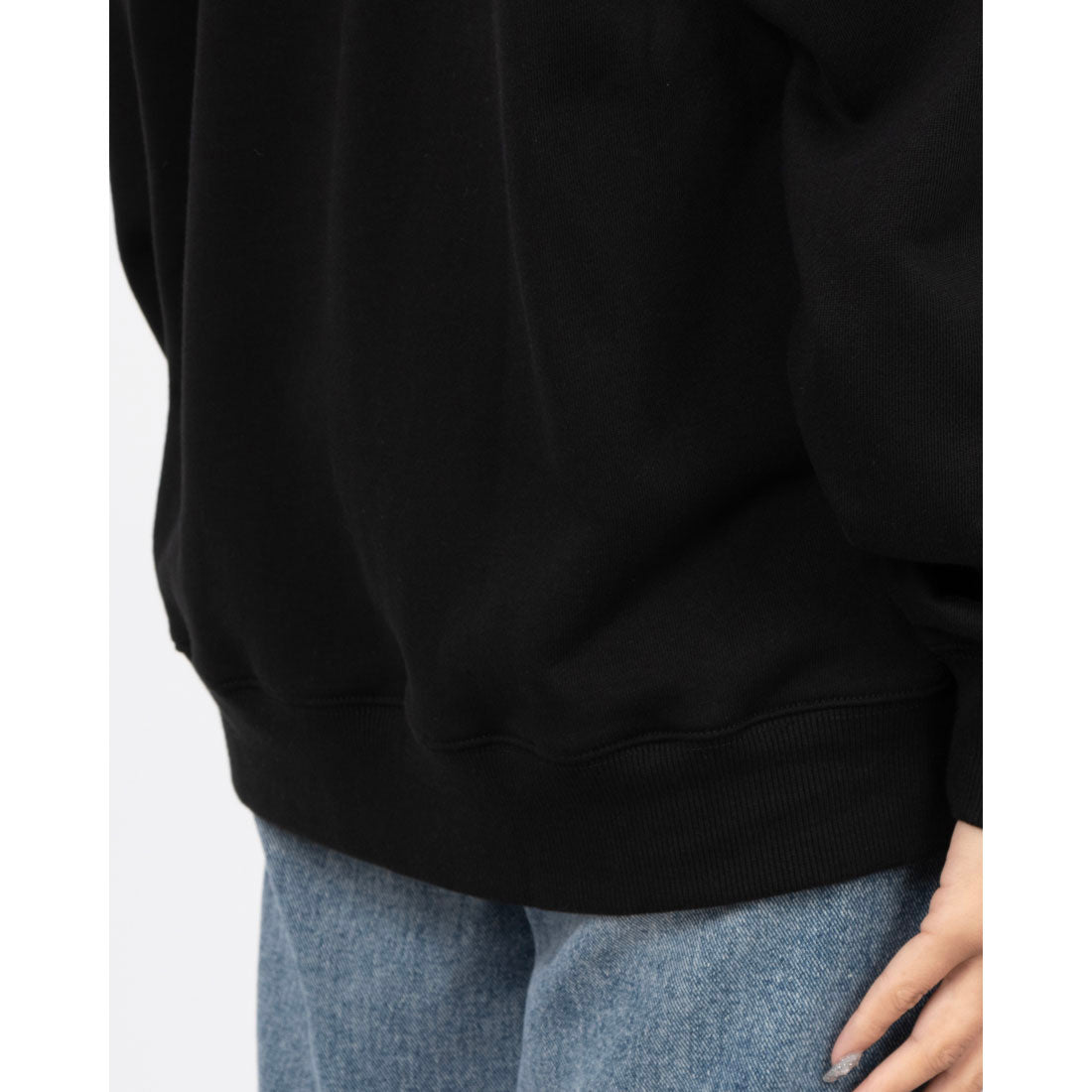 ロングライフアンドハピネス Longlife & Happiness Oui コットン オーバーサイズ フーディー （BLACK） BLACK