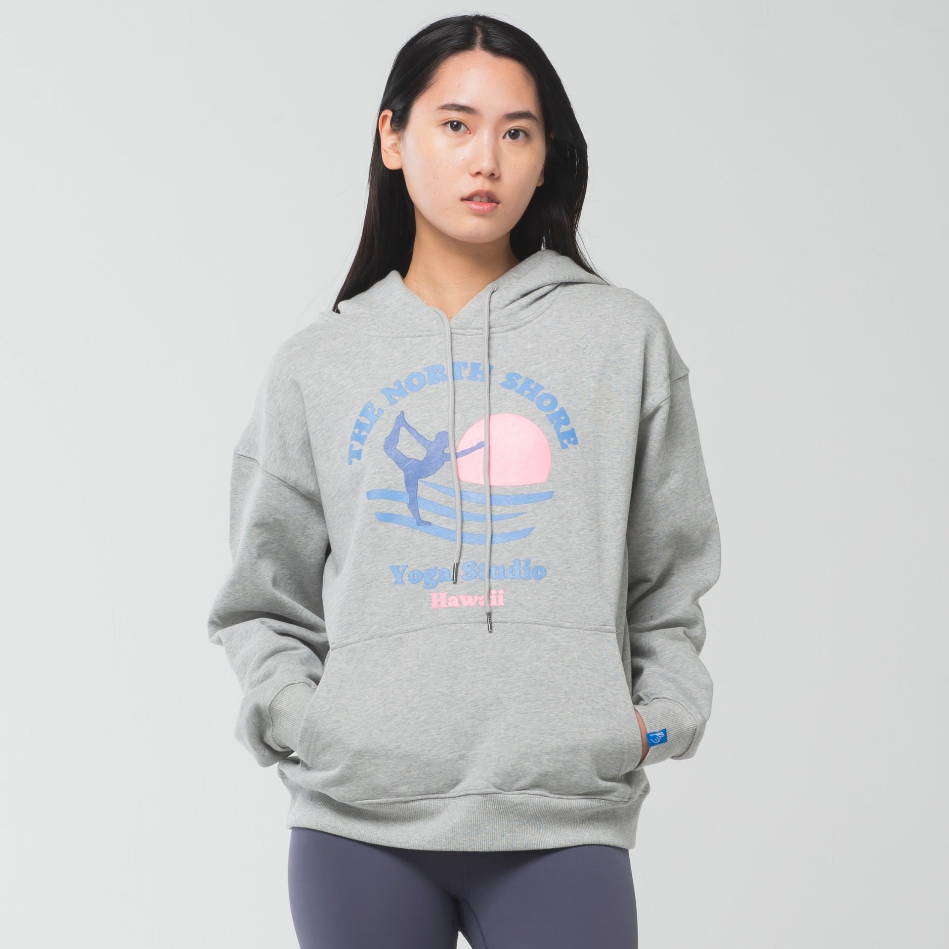 ロングライフアンドハピネス Longlife & Happiness North Shore コットン オーバーサイズ フーディー （GREY MARL） GREY MARL