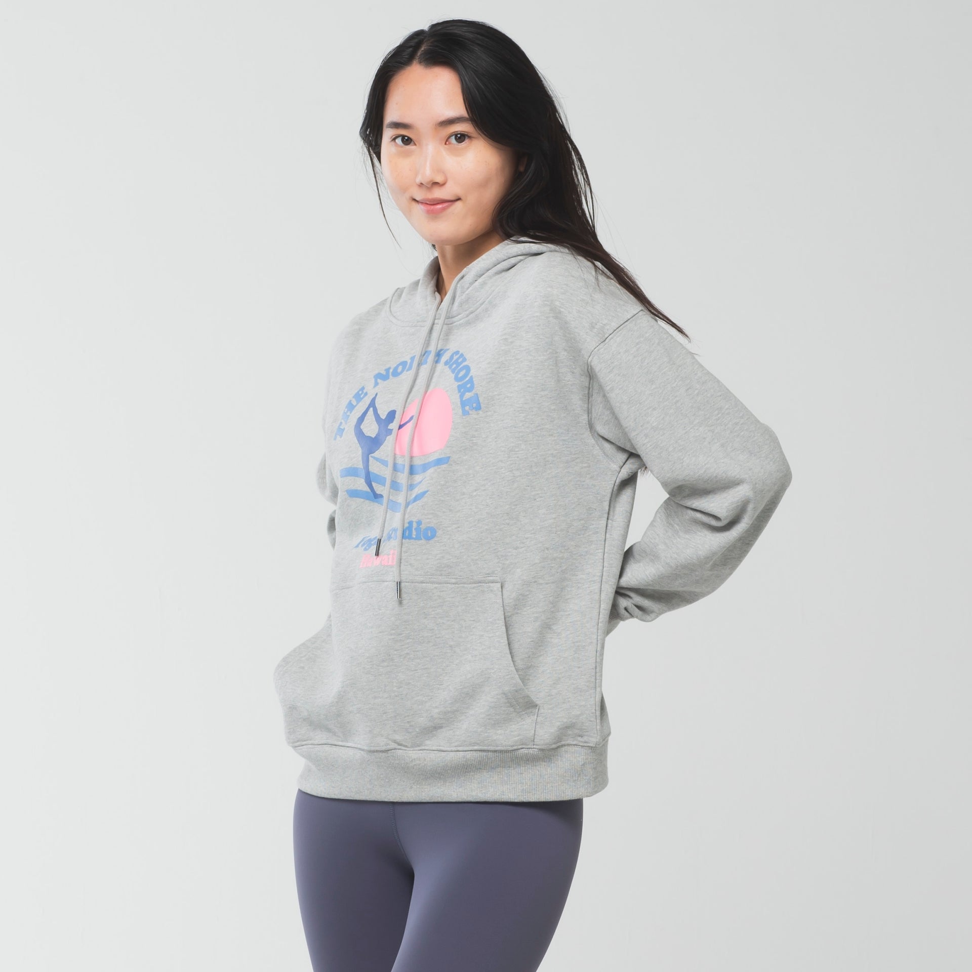 ロングライフアンドハピネス Longlife & Happiness North Shore コットン オーバーサイズ フーディー （GREY MARL） GREY MARL