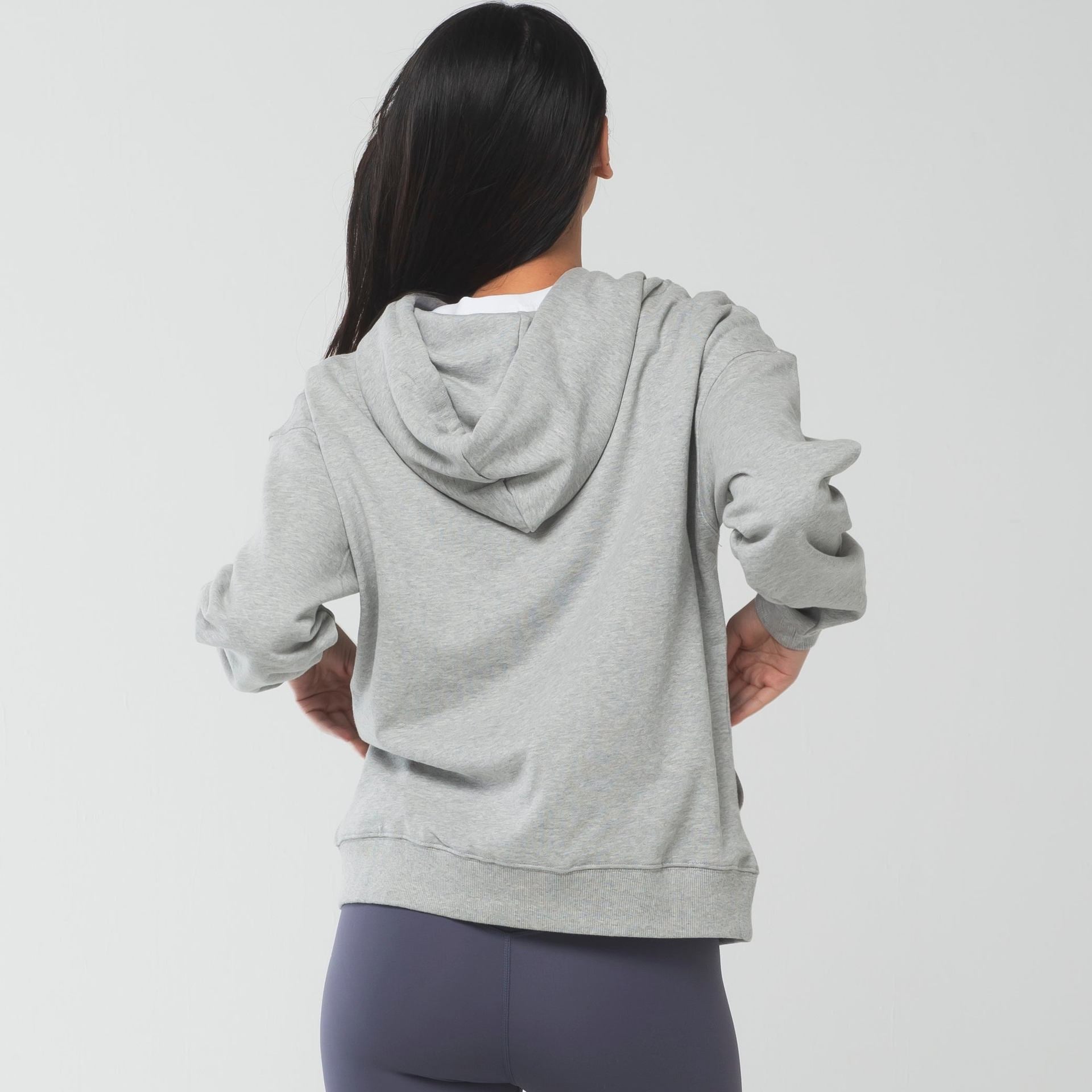 ロングライフアンドハピネス Longlife & Happiness North Shore コットン オーバーサイズ フーディー （GREY MARL） GREY MARL