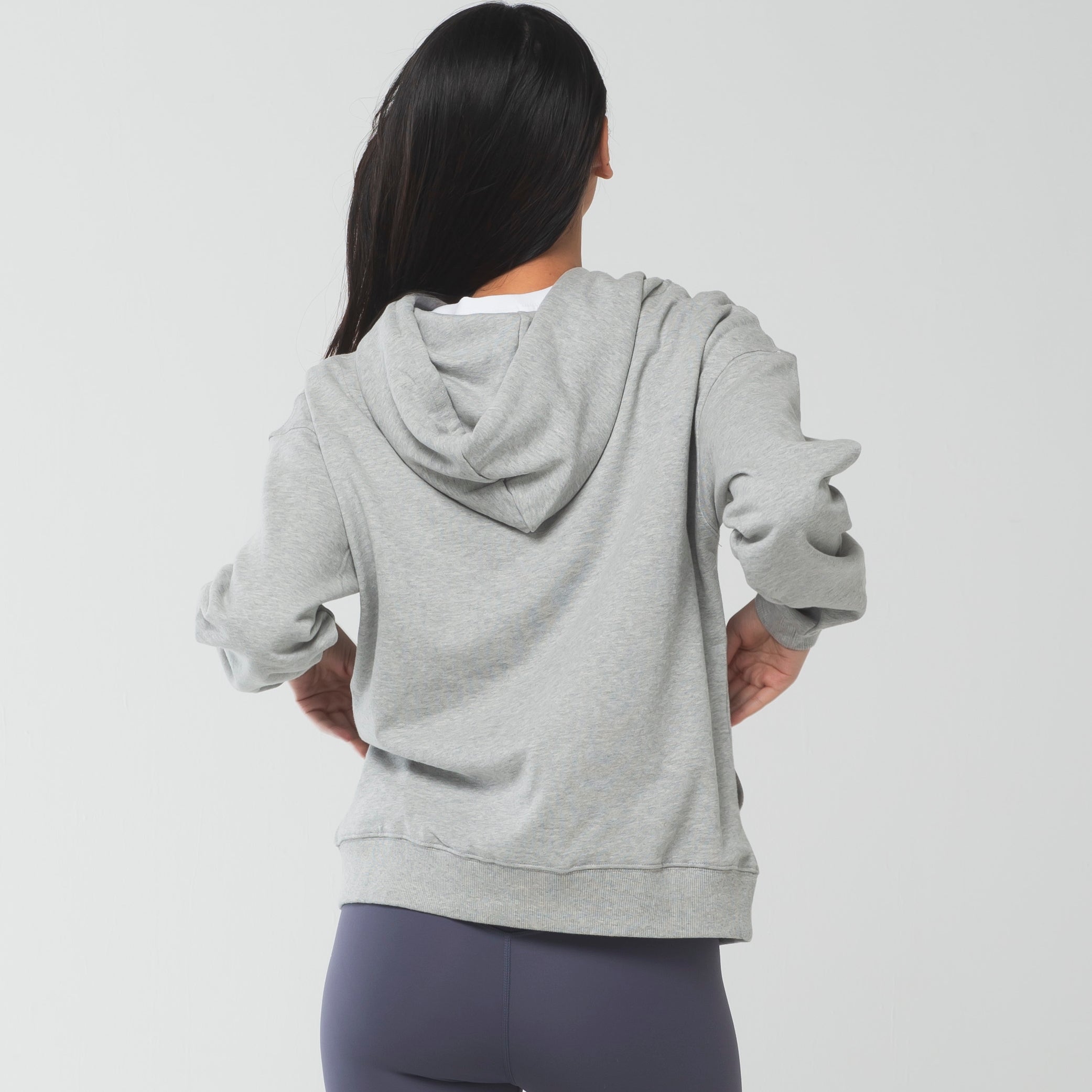 ロングライフアンドハピネス Longlife & Happiness North Shore コットン オーバーサイズ フーディー （GREY MARL） GREY MARL