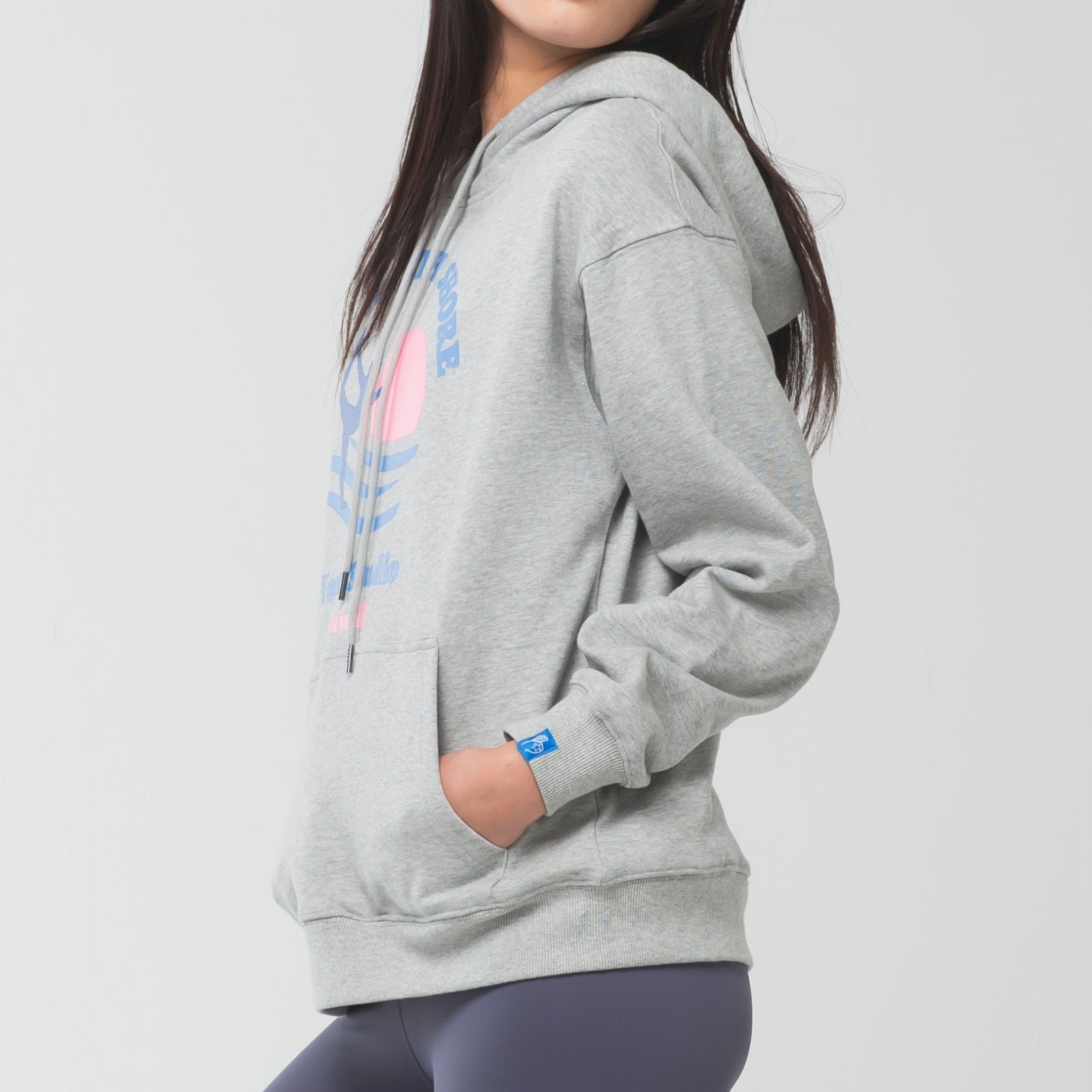 ロングライフアンドハピネス Longlife & Happiness North Shore コットン オーバーサイズ フーディー （GREY MARL） GREY MARL
