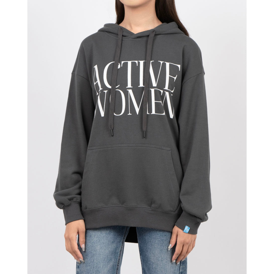 ロングライフアンドハピネス Longlife & Happiness ACTIVE WOMEN コットン オーバーサイズ フーディー （GREY MARL） GREY MARL