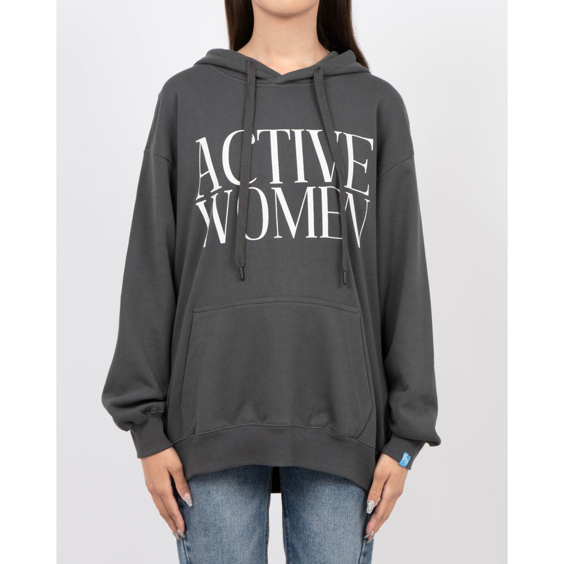 ロングライフアンドハピネス Longlife & Happiness ACTIVE WOMEN コットン オーバーサイズ フーディー （GREY MARL） GREY MARL