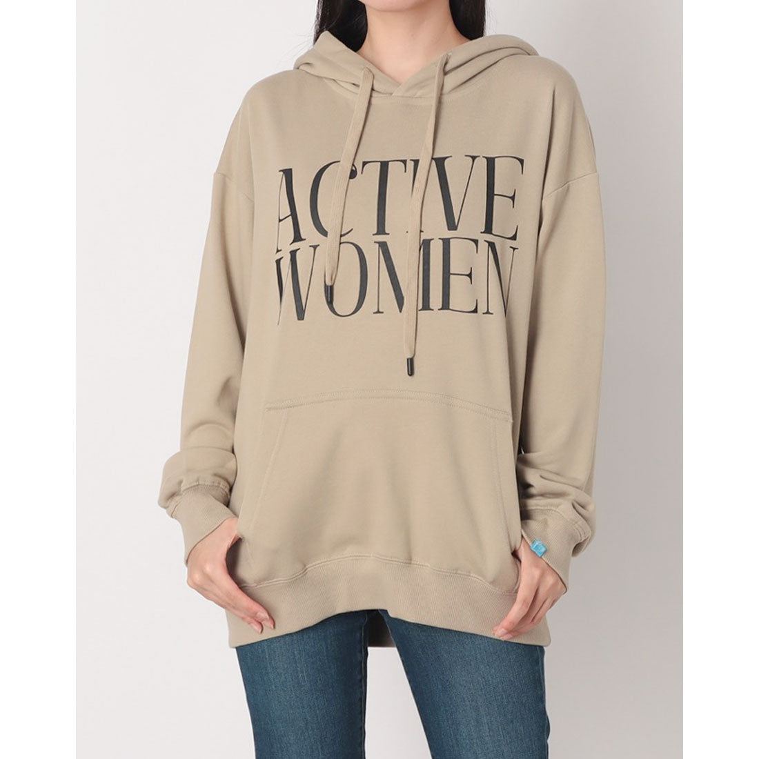 ロングライフアンドハピネス Longlife & Happiness ACTIVE WOMEN コットン オーバーサイズ フーディー （BEIGE） BEIGE