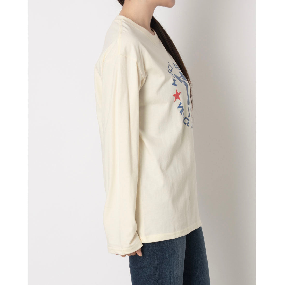 ロングライフアンドハピネス Longlife & Happiness MUSCLE BEACH コットン ロングスリーブティー （WHITE） WHITE