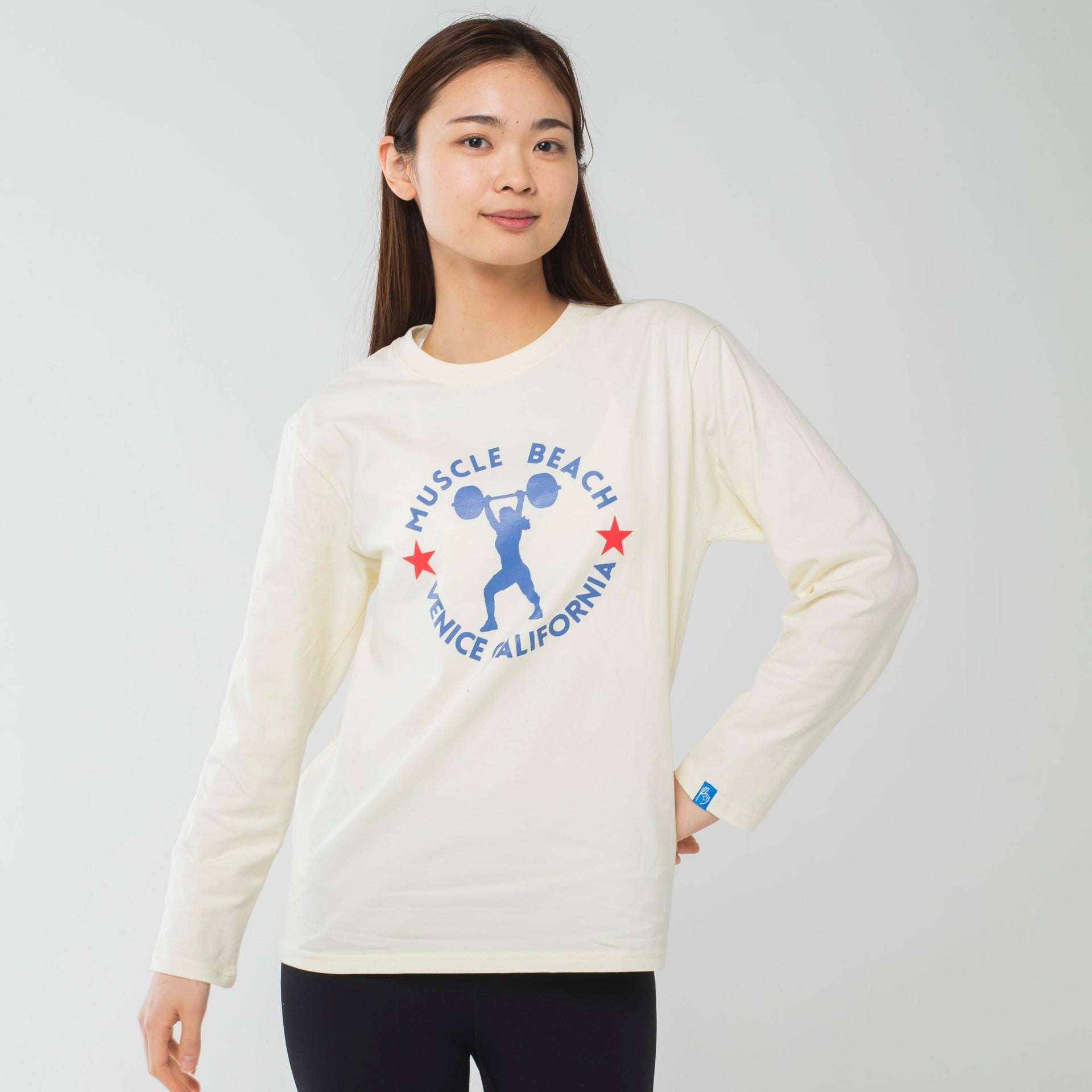 ロングライフアンドハピネス Longlife & Happiness MUSCLE BEACH コットン ロングスリーブティー （CREAM） CREAM