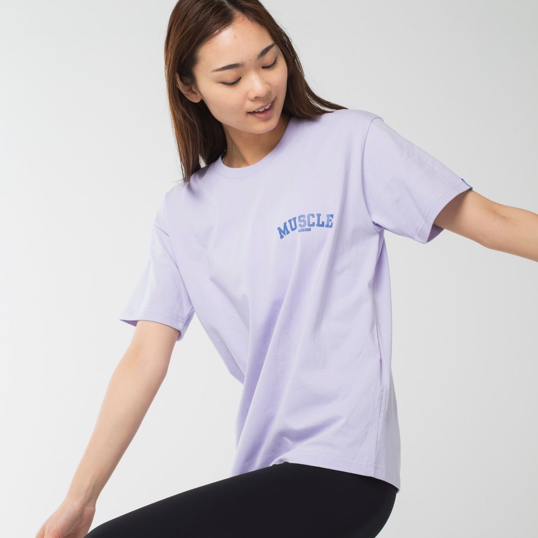 ロングライフアンドハピネス Longlife & Happiness Small Muscle London コットン クルー 半袖 Tシャツ （LAVENDER） LAVENDER
