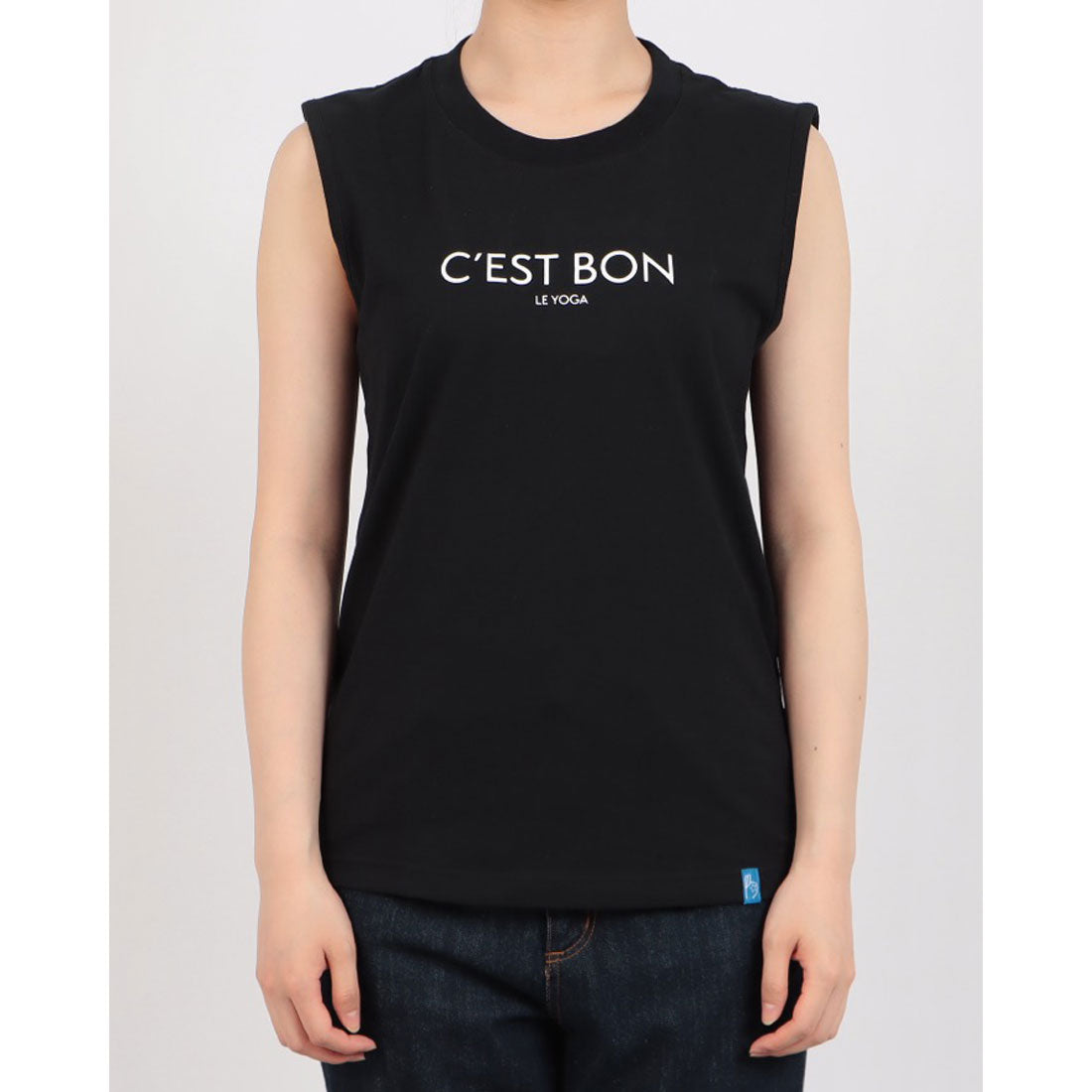 ロングライフアンドハピネス Longlife & Happiness C'est Bon le Yoga コットン ボックスタンク （BLACK） BLACK