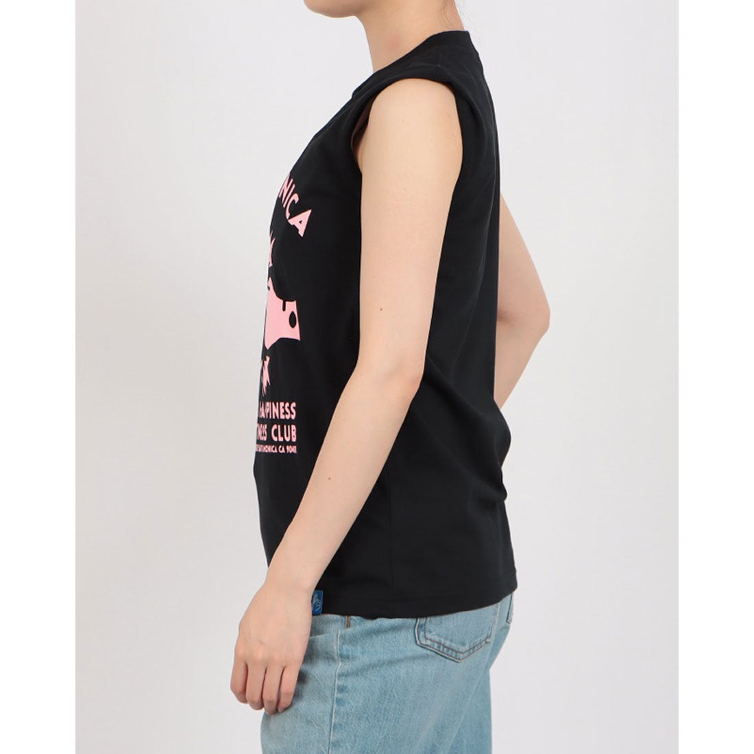 ロングライフアンドハピネス Longlife & Happiness Santa Monica Boxing Gym コットン ボックスタンク （BLACK） BLACK