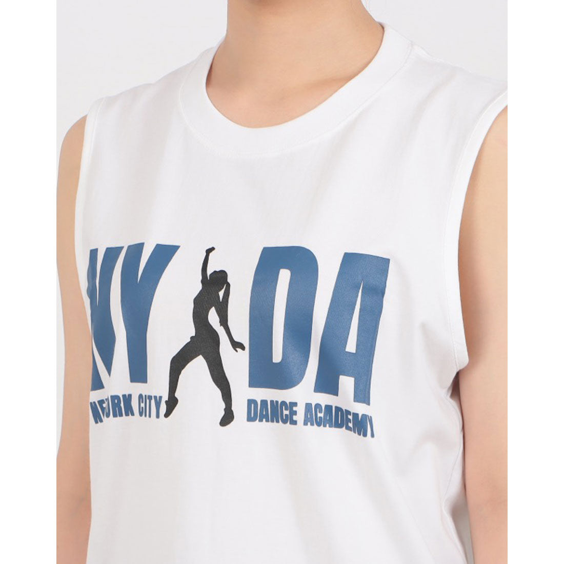 ロングライフアンドハピネス Longlife & Happiness New York Dance Studio コットン ボックスタンク （WHITE） WHITE