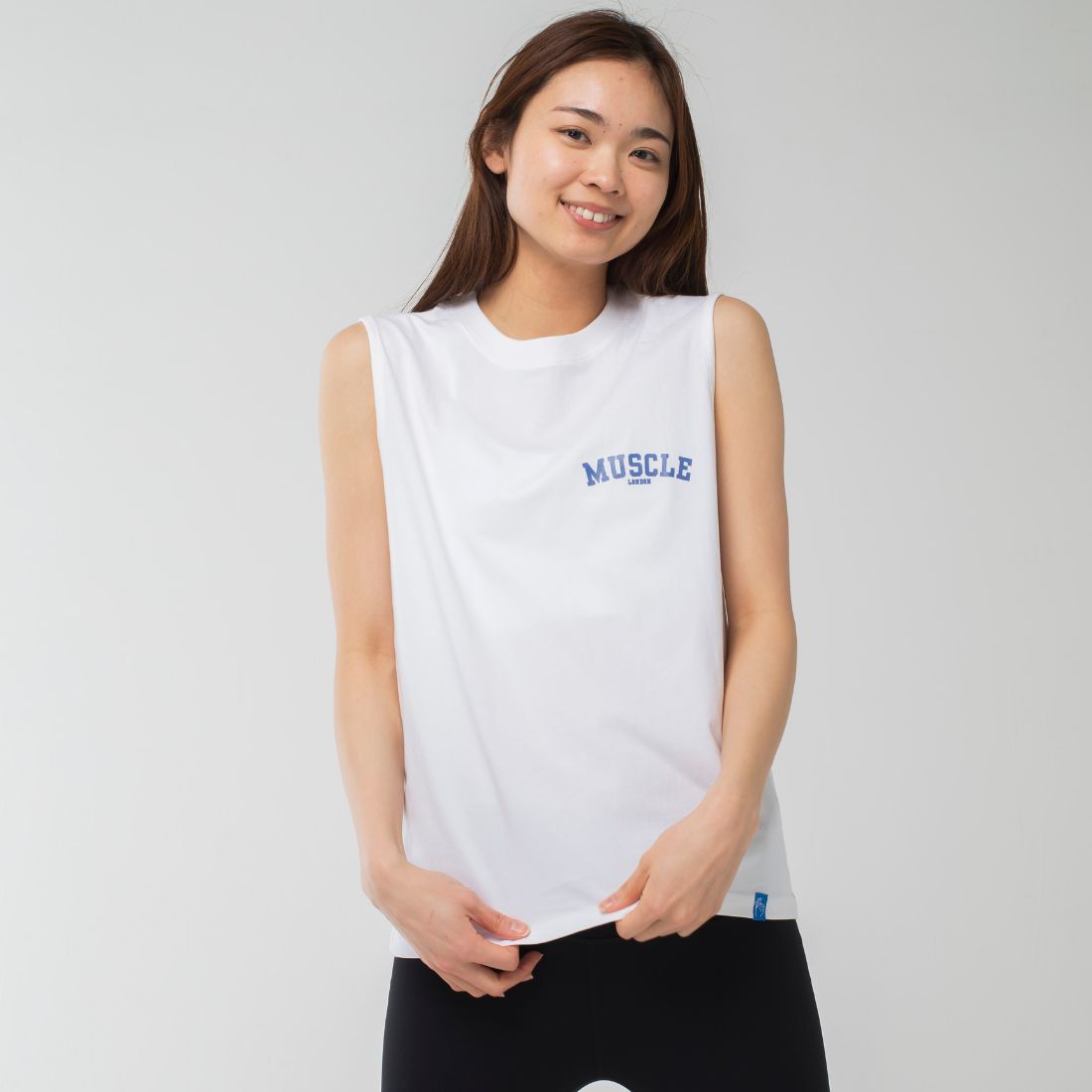 ロングライフアンドハピネス Longlife & Happiness Small Muscle London コットン ボックスタンク （WHITE） WHITE