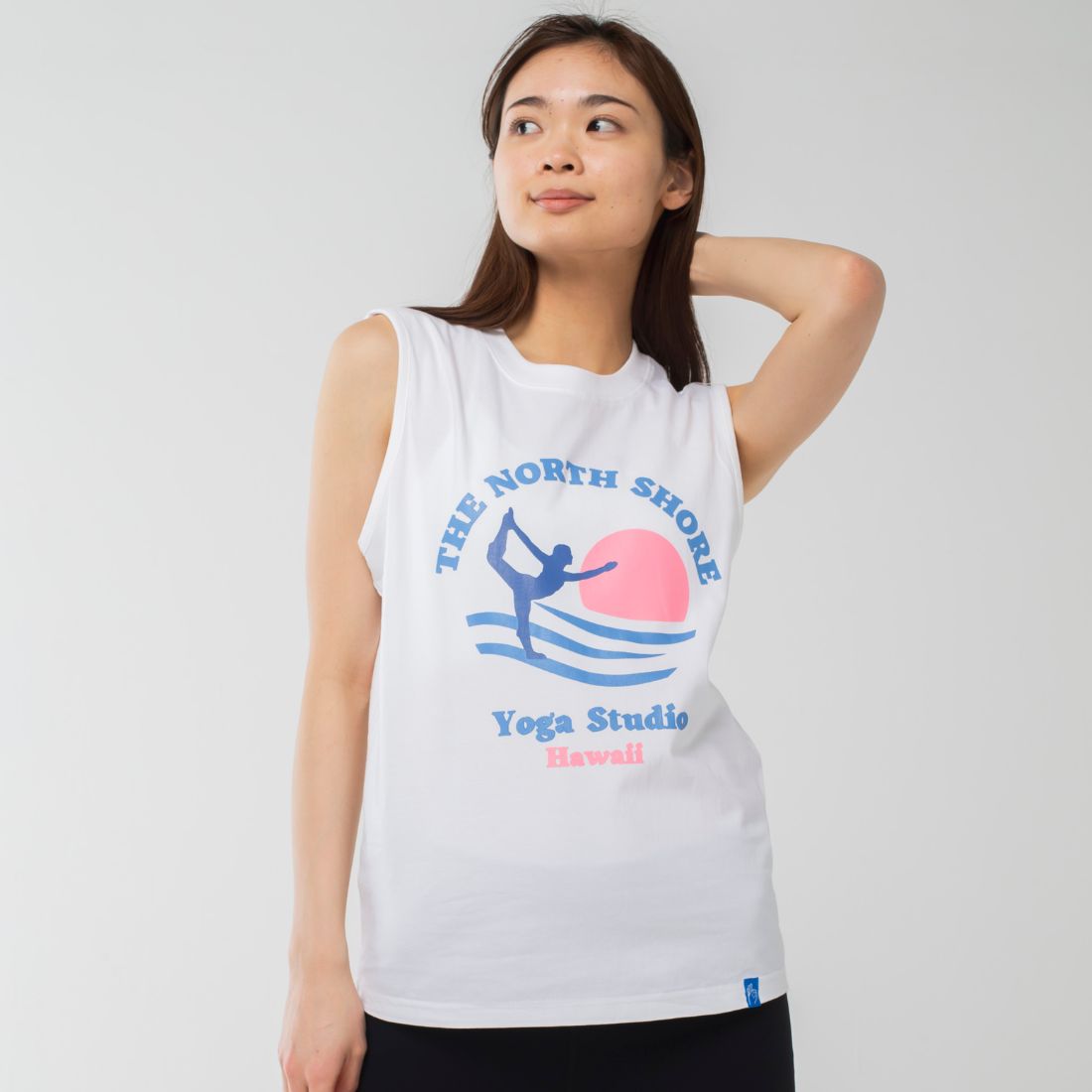 ロングライフアンドハピネス Longlife & Happiness North Shore Yoga Studio コットン ボックスタンク （WHITE） WHITE