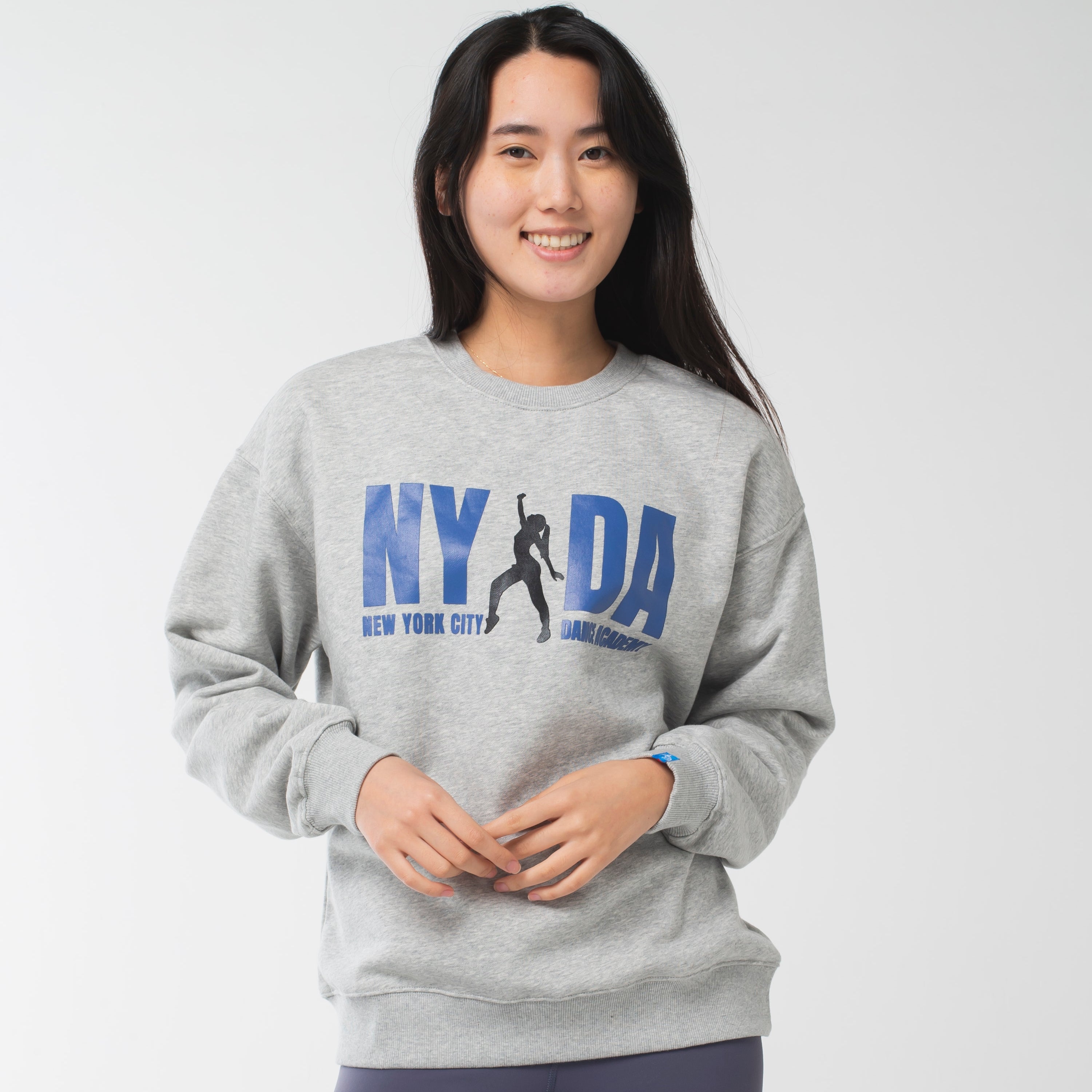 ロングライフアンドハピネス Longlife & Happiness New York Dance Studio クルースウェットシャツ 裏起毛 （GREY MARL） GREY MARL