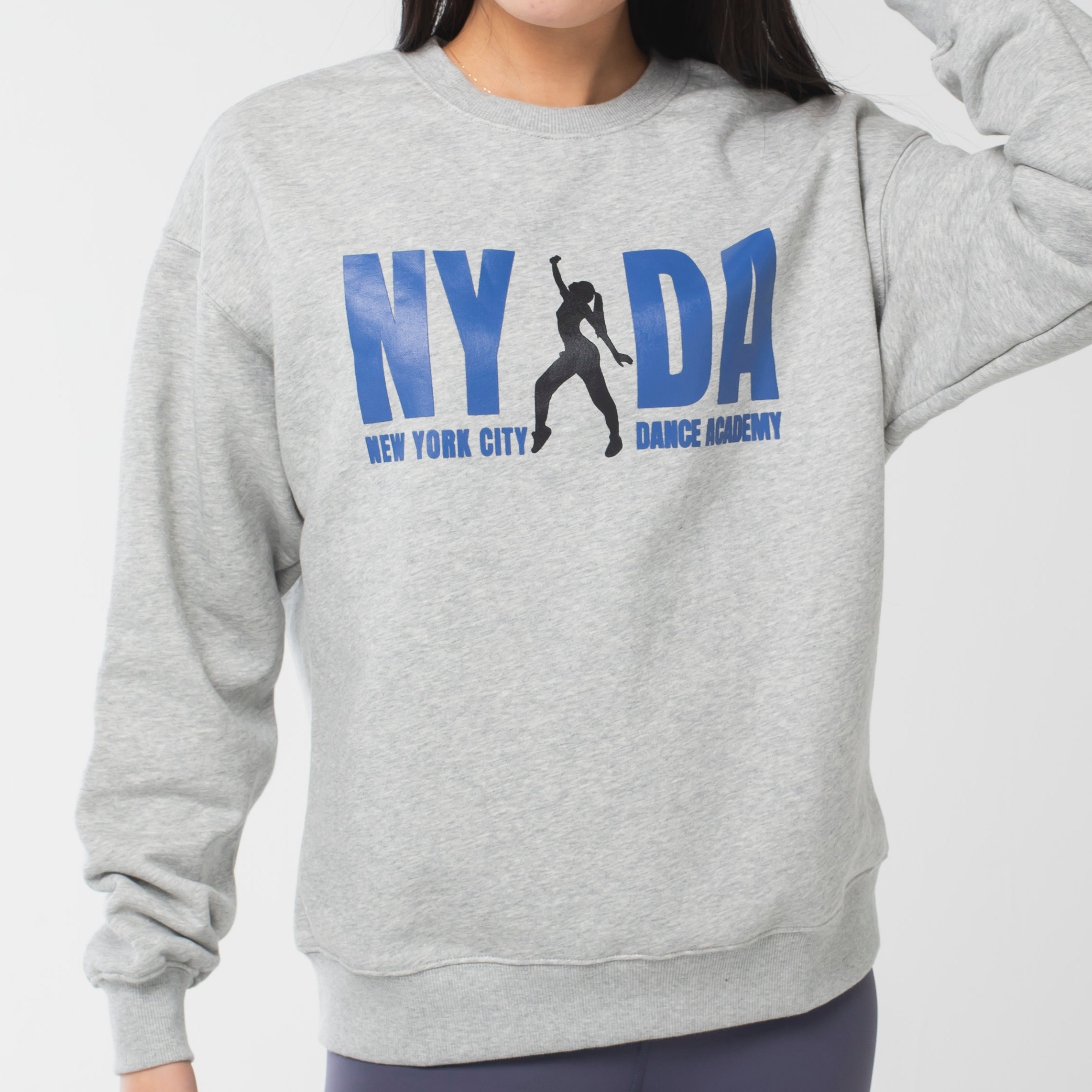 ロングライフアンドハピネス Longlife & Happiness New York Dance Studio クルースウェットシャツ 裏起毛 （GREY MARL） GREY MARL