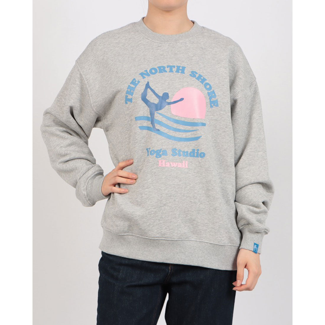 ロングライフアンドハピネス Longlife & Happiness North Shore Yoga クルースウェットシャツ 裏起毛 （GREY MARL） GREY MARL