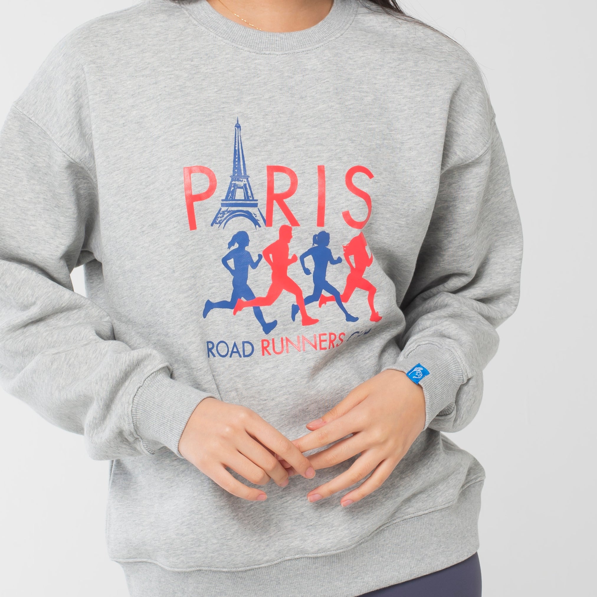 ロングライフアンドハピネス Longlife & Happiness Paris Runners Club クルースウェットシャツ 裏起毛 （GREY MARL） GREY MARL