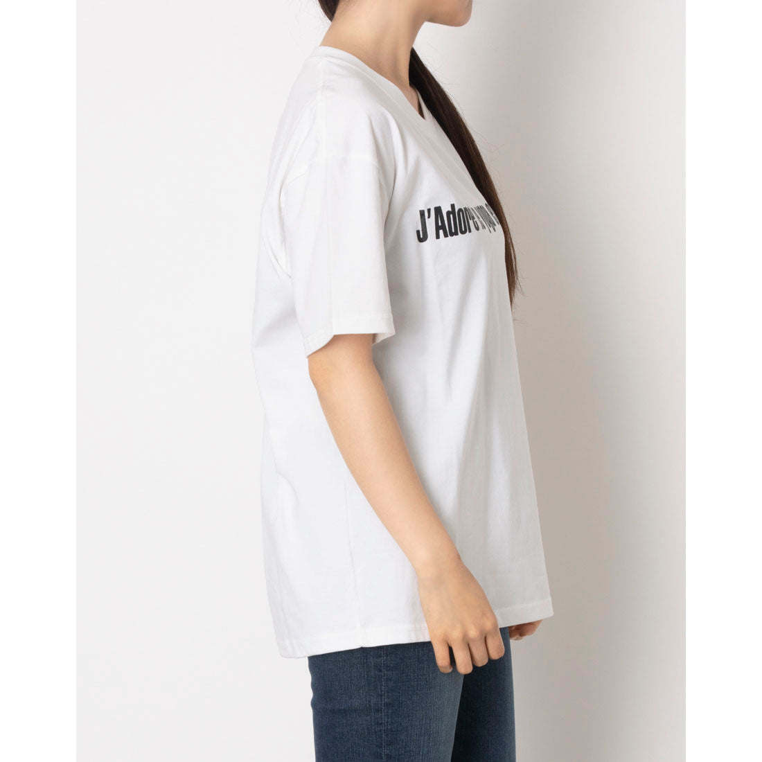 ロングライフアンドハピネス Longlife & Happiness I love yoga コットン クルー 半袖 Tシャツ （CREAM） CREAM